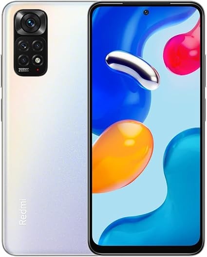 Xiaomi Redmi Note 11S 4G Volte 128GB + 6GB Factory Unlocked 6.43" Quad Camera 108MP Night Mode (NOT Verizon Sprint Boost Cricket At&t) (w/Fast Car Charger Bundle) (Pearl White)