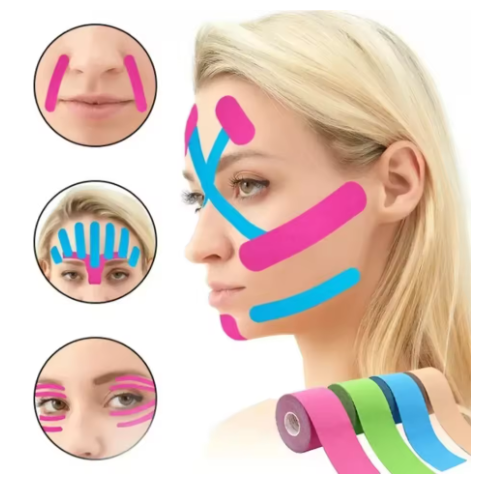 2.5CM x 5M Kinesiology Tape For Face V Line Neck Eyes Lifting Wrinkle Remover Sticker Tape Facial Skin Care Tool Elastic Bandage