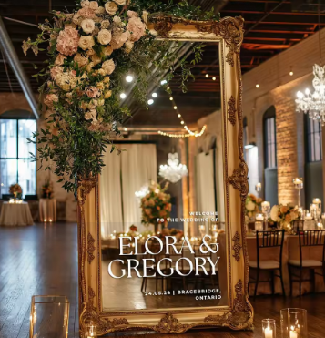 Personalised Vinyl Decal Mirrors Sticker Welcome To Our Wedding Sign Customizable Text Names And Date Wedding Decoration